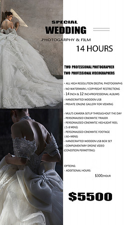 PHOTO & VIDEO package2023 14H